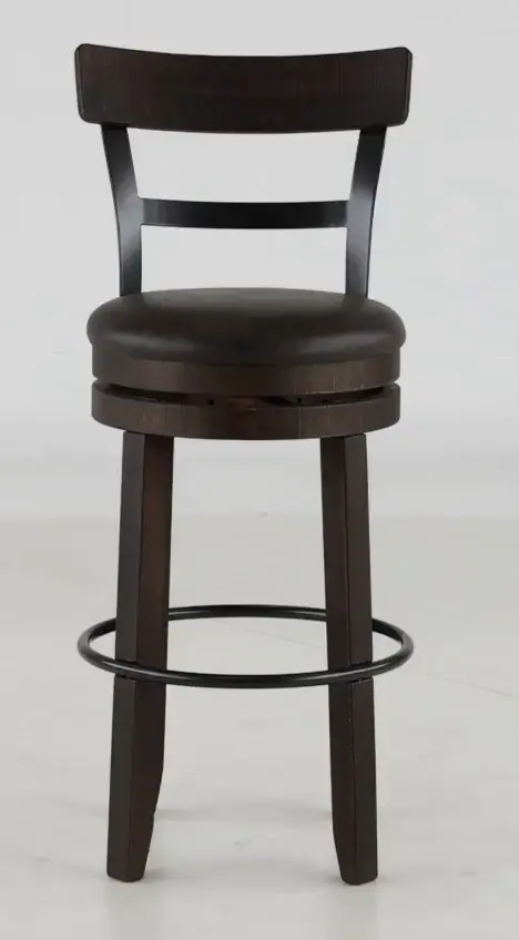 Barrel Tobacco Brown Swivel Bar Stool-8
