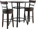 Barrel Dark Brown 3 Piece Pub Set