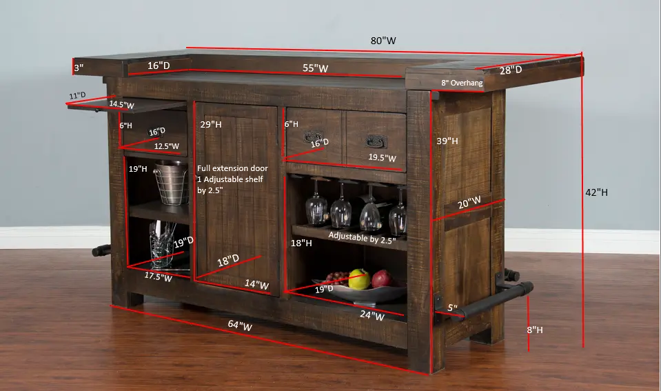 Doe Valley Rustic Light Brown Bar-2