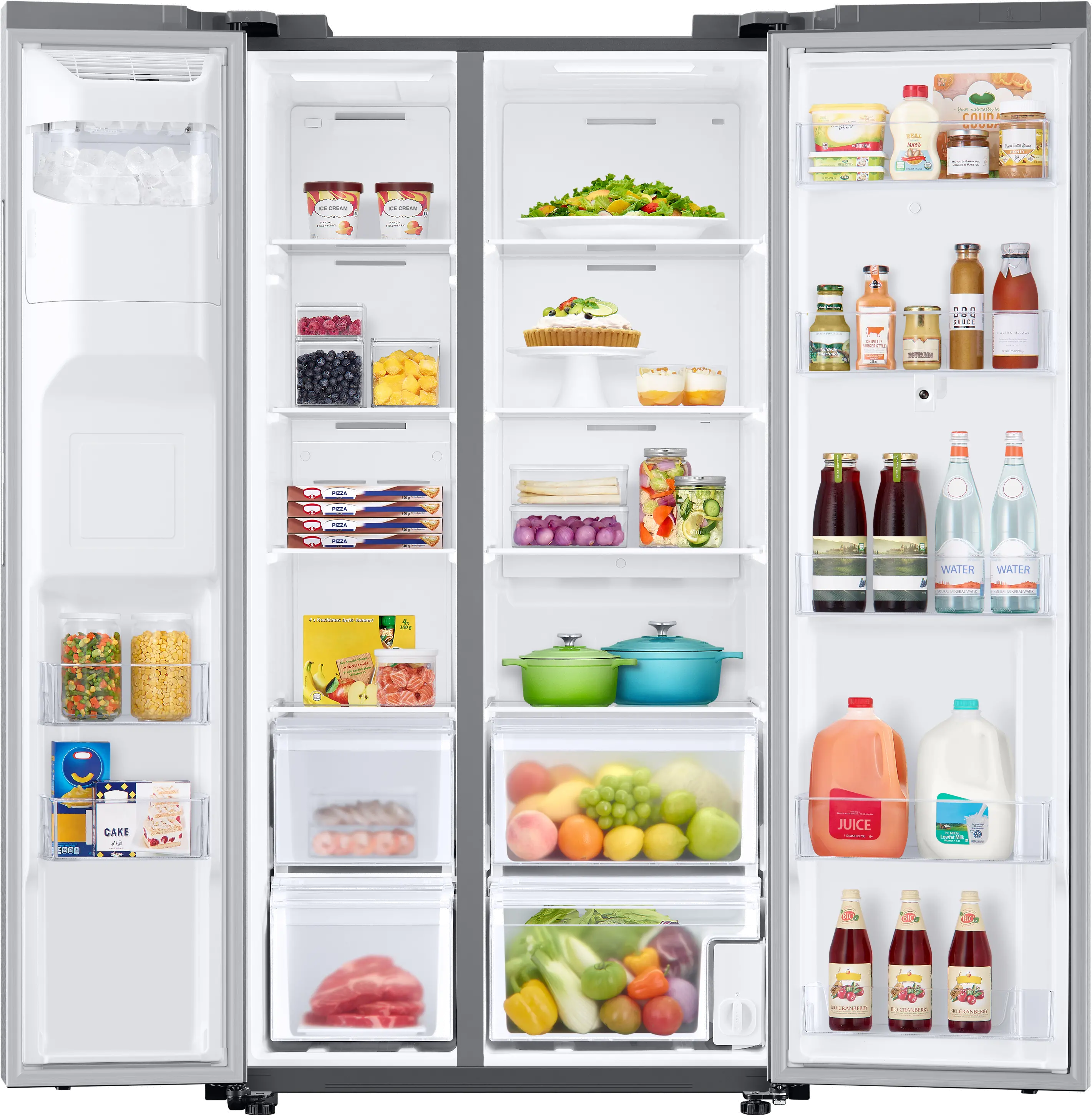 RS22T5561SR Samsung 22.5 cu ft Side by Side Refrigerator - Counter Depth Stainless Steel-3