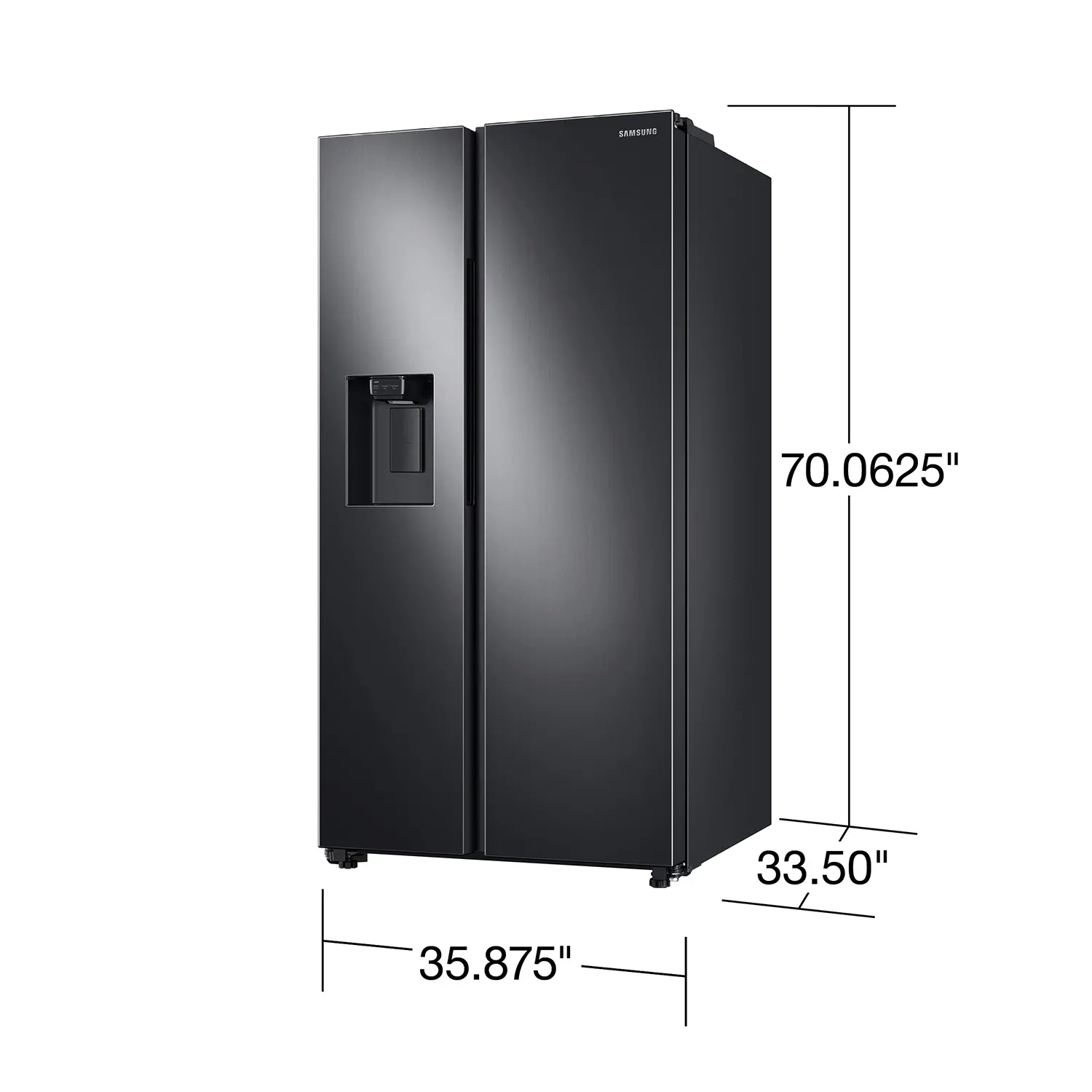 RS27T5200SG Samsung 27.4 cu ft Side by Side Refrigerator - Black Stainless Steel-3