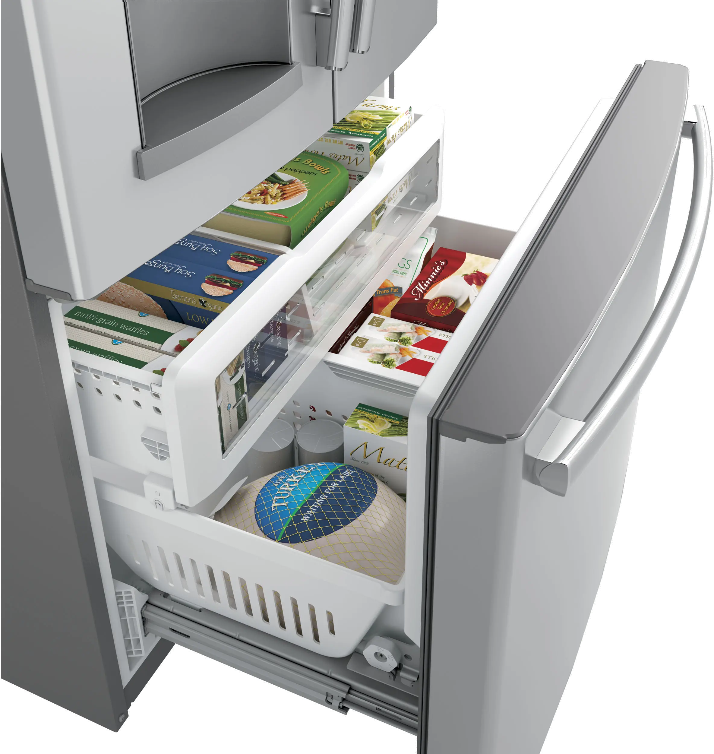 GFE28GYNFS GE 27.8 cu ft French Door Refrigerator - Stainless Steel-5
