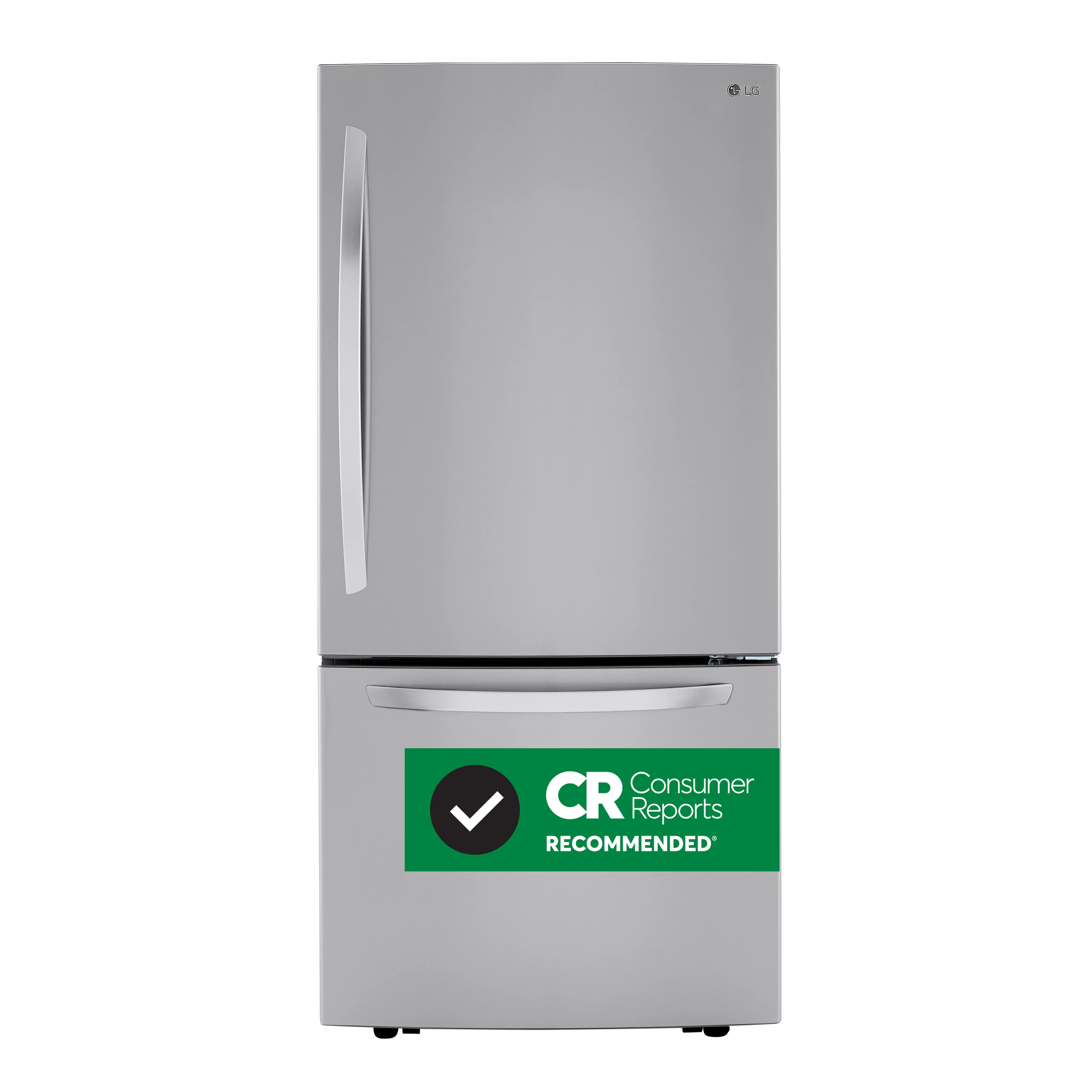 LRDCS2603S LG 25.5 Cu Ft Bottom Freezer Refrigerator – Fingerprint Resistant Stainless Steel-2
