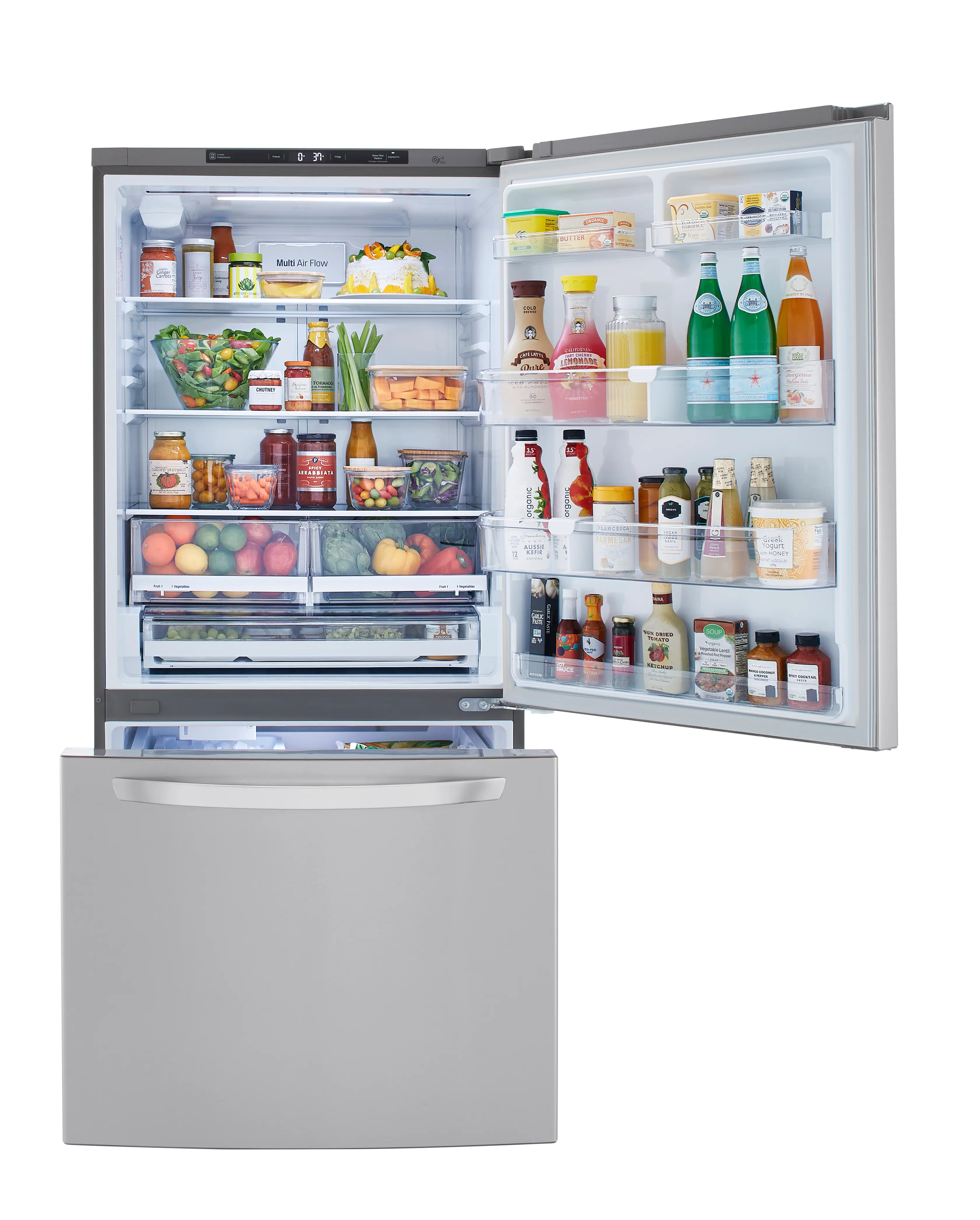 LRDCS2603S LG 25.5 Cu Ft Bottom Freezer Refrigerator – Fingerprint Resistant Stainless Steel-5