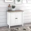 MAS131GW2-03 Mayfield White 2-Door Low Storage  - Bush Furniture