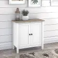 MAS131GW2-03 Mayfield White 2-Door Low Storage - Bush Furniture