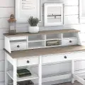 MAH154GW2-03 Mayfield White and Gray Desktop Organizer - Bush Furniture