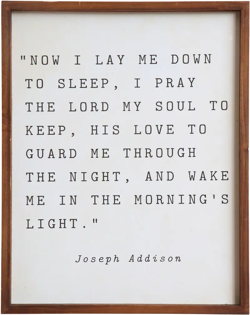 Now I Lay Me Down To Sleep Framed Wall Decor