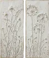 DF0258A-A/2-IND Assorted Distressed White Embossed Flower Metal Wall Decor