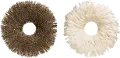 DF1892A-A/2-IND Assorted 23 Inch Round Feather Wall Decor