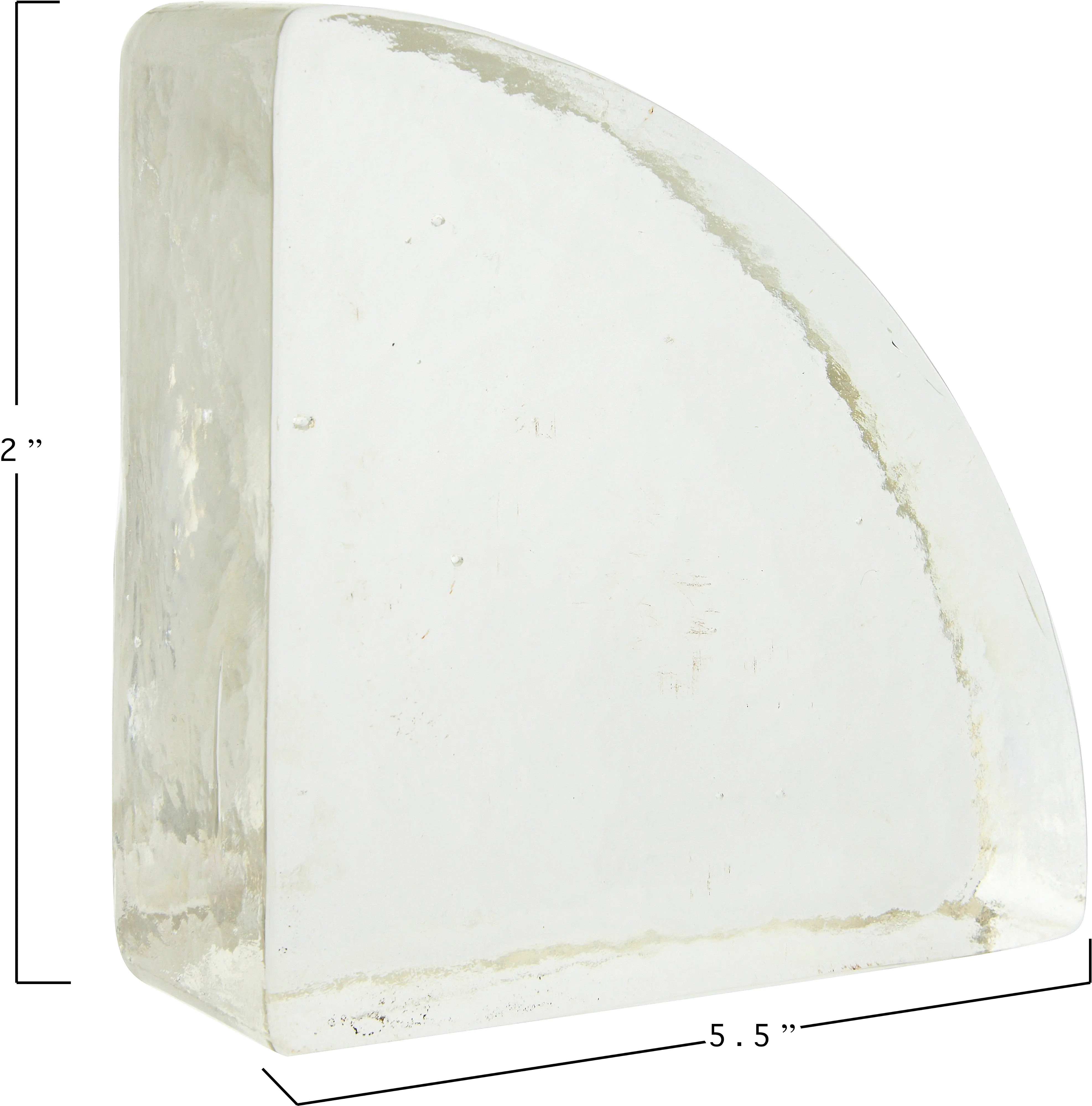 DF2478/GLSBKND Clear Glass Bookend-4