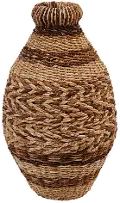 DF3164/ABACA/SEAGRS 21 Inch Hand Woven Abaca and Sea Grass Floor Vase