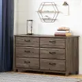 11908 Ulysses Brown Oak 6-Drawer Double Dresser - South Shore
