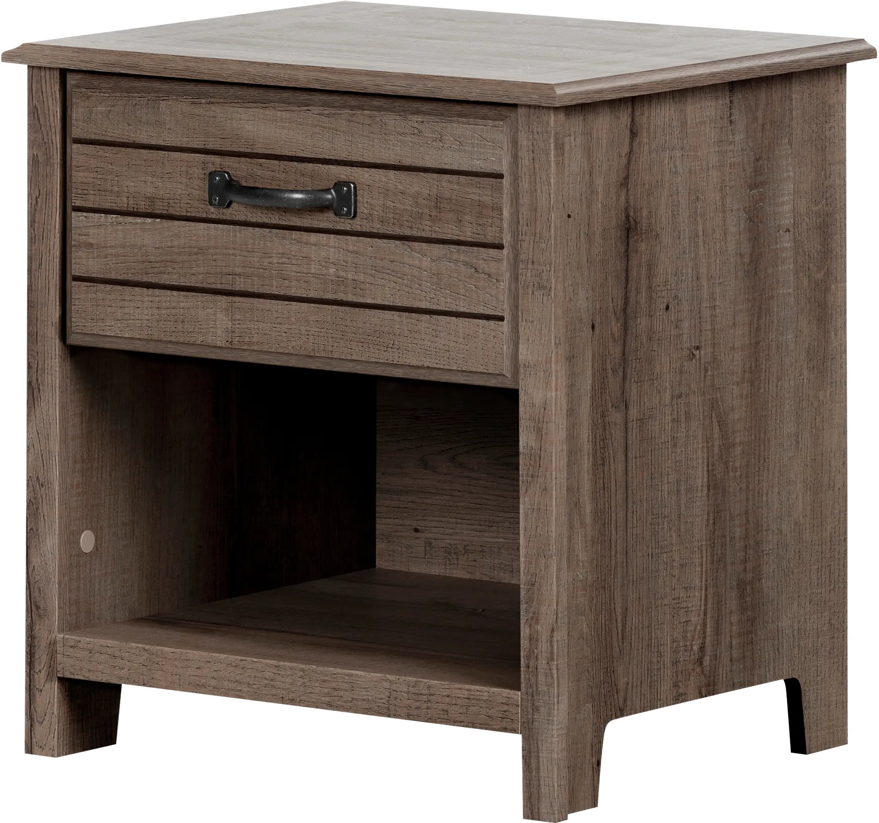 11910 Ulysses Brown Oak 1-Drawer Nightstand - South Shore-1