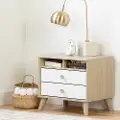 12171 Yodi Modern Soft Elm and White Nightstand - South Shore