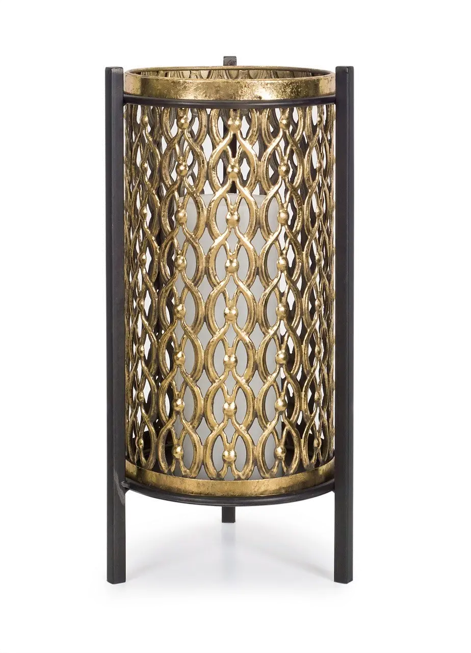 14 Black and Gold Candle Holder-1