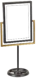 Black and Gold Vertical Picture Frame on Stand