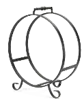 Round Black Firewood Frame on Feet with Handle
