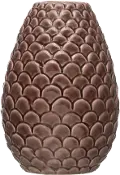 XM5844/PLUMVASE 5 Inch Plum Embossed Stoneware Vase with Crackle Glaze