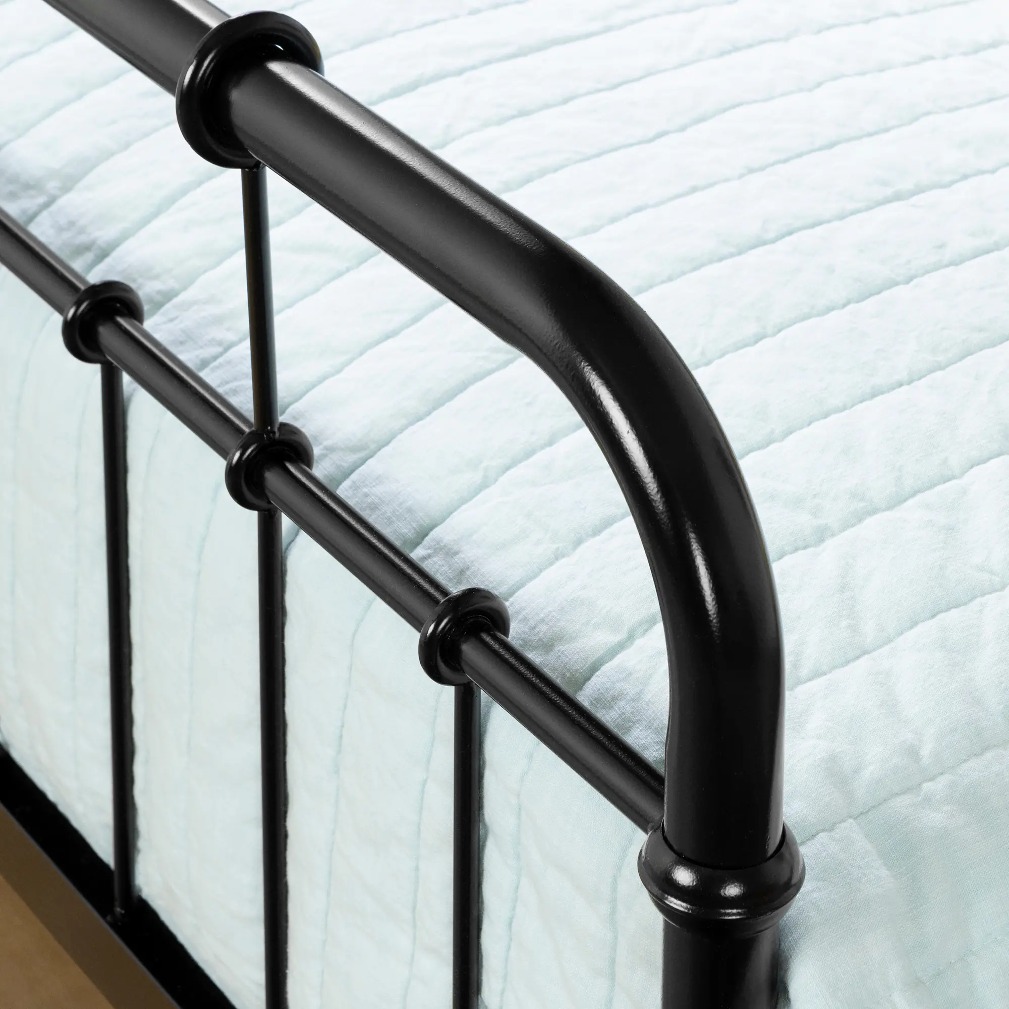 12356 Cotton Candy Black Twin Metal Bed - South Shore-3