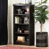 12543 Gascony Rubbed Black 4-Shelf Bookcase - South Shore
