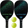 Franklin Activator Pickleball 2 Player Wood Paddle and Ball Set