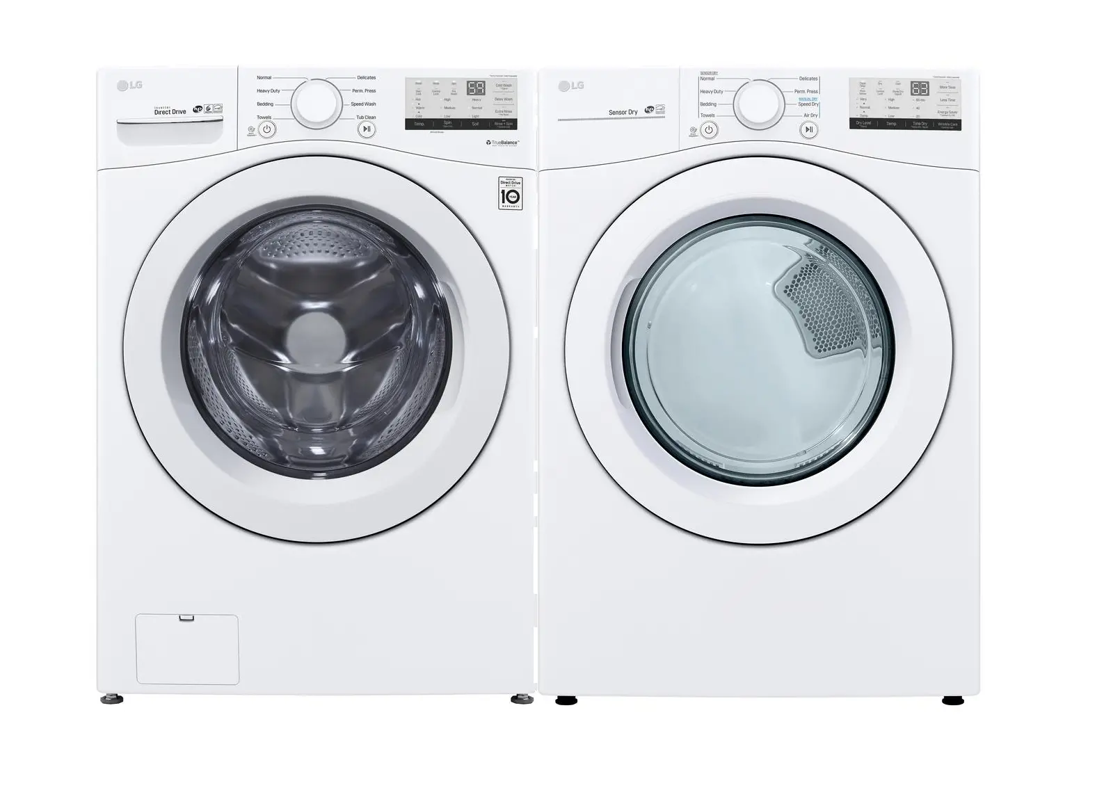 .LG-3400-W/W-ELE--PR LG White Electric Dryer Pair - 3400 Series-1