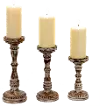 10 Inch Antique Bead Design Finial Pillar Holder