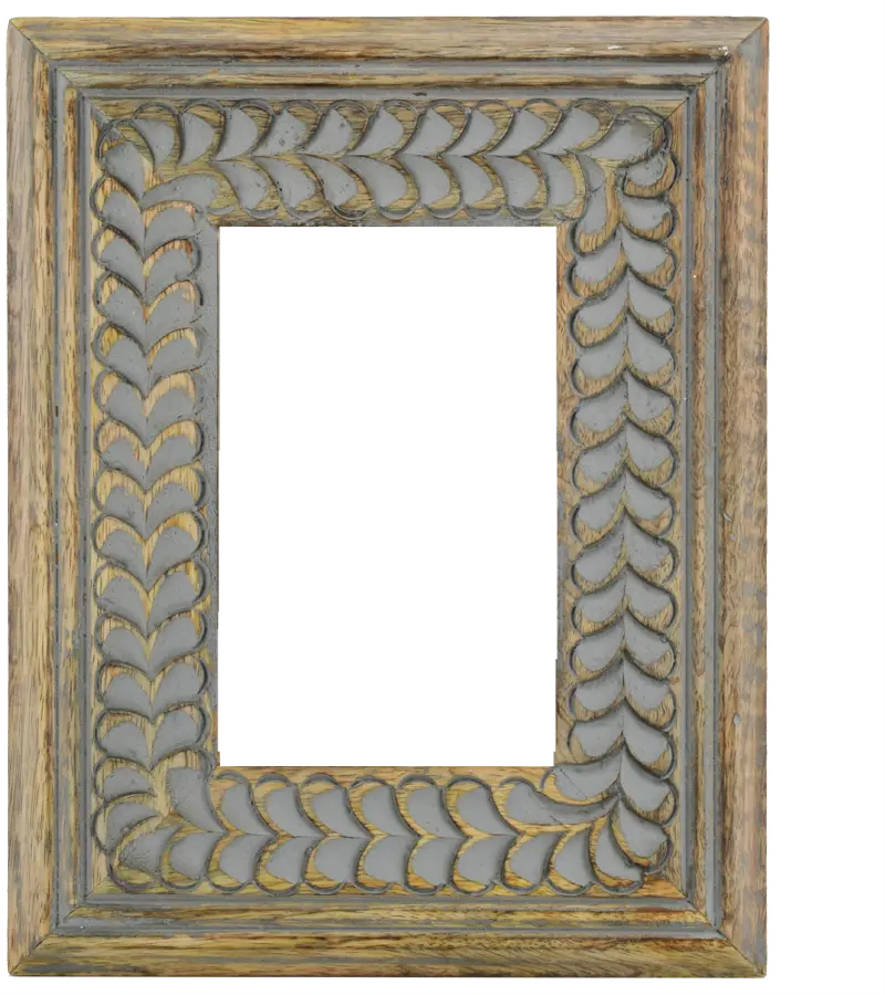 Brown Mango Wood Carved Picture Frame