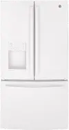 GFE26JGMWW GE 25.6 cu ft French Door Refrigerator - White