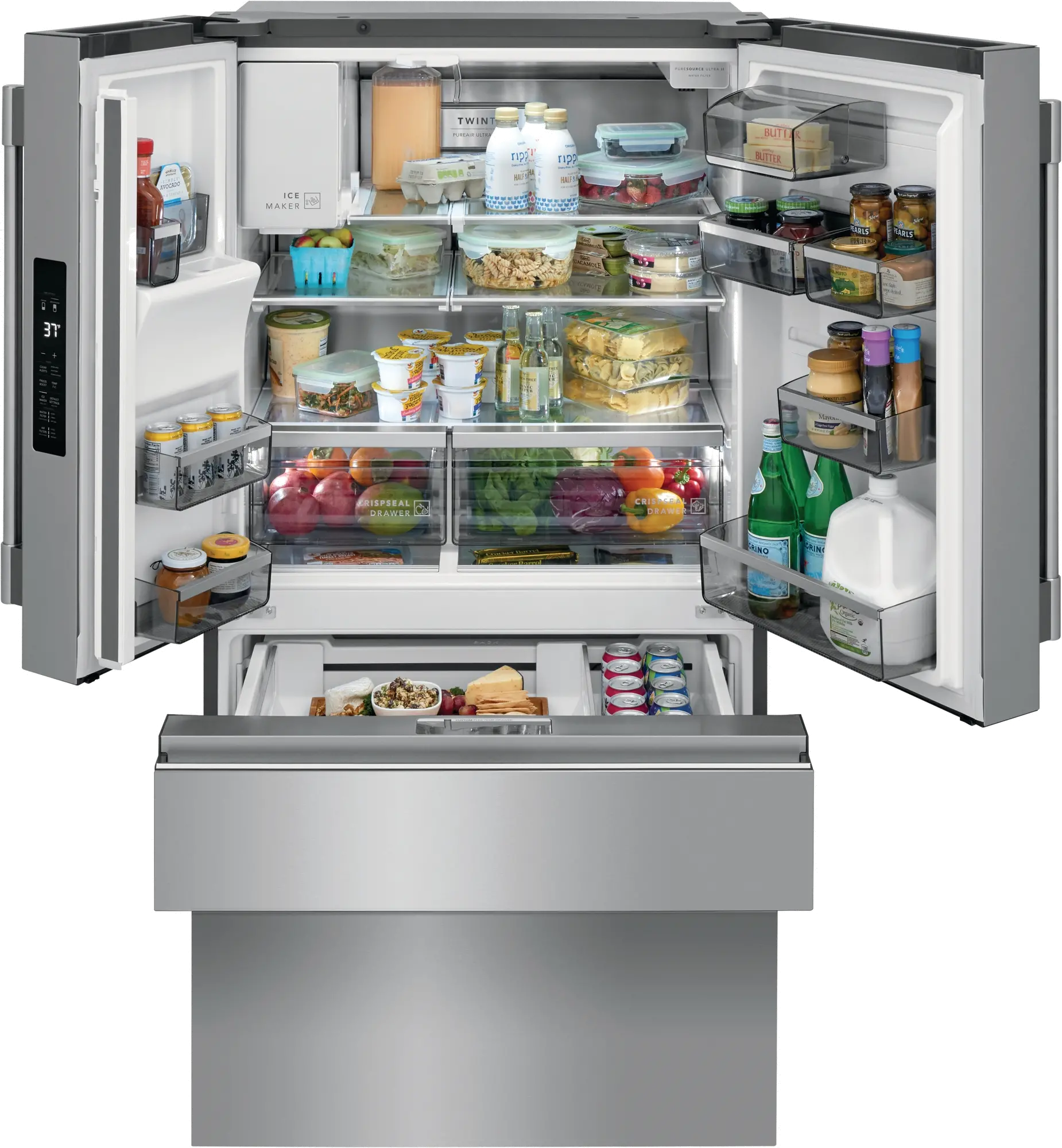 PRMC2285AF Frigidaire Professional 21.8 cu ft French Door Refrigerator - Counter Depth Stainless Steel-1