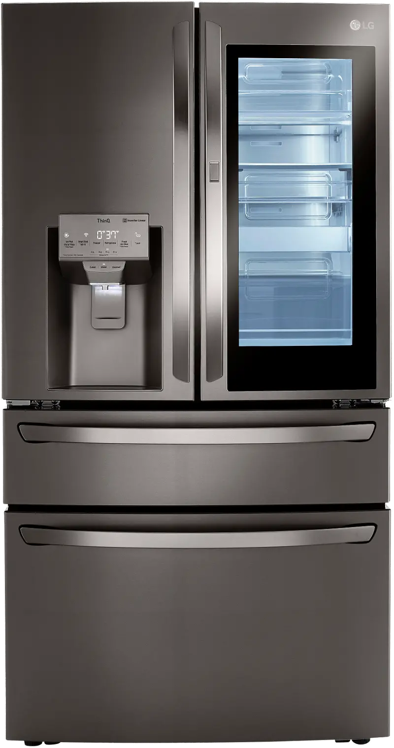 LG 22.5 cu ft French Door in Door Refrigerator - Counter Depth Black Stainless Steel