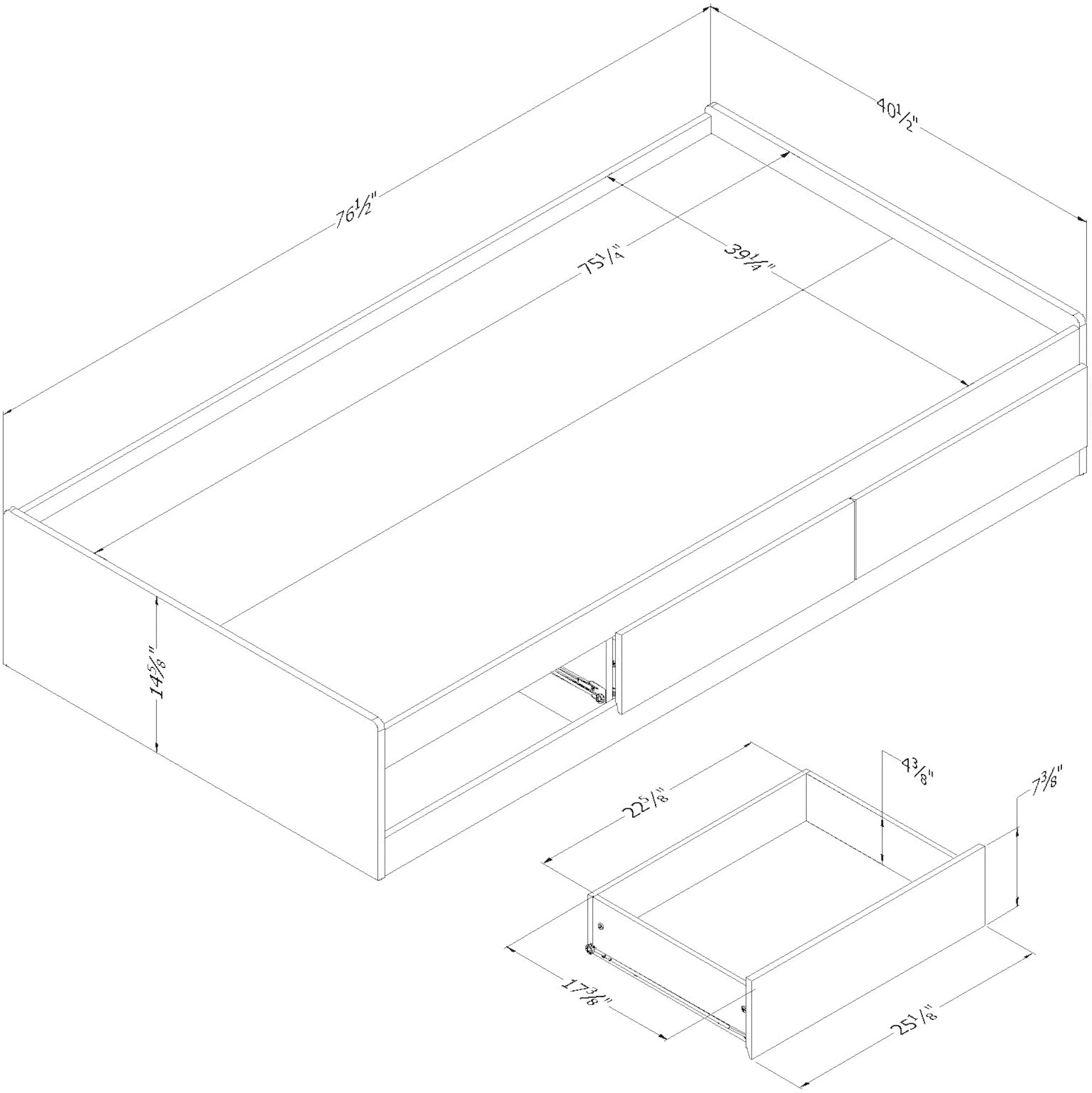 12710 Navali Blue Twin Storage Platform Bed - South Shore-6