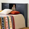 12727 Asten Rustic Blue Full Bookcase Headboard - South Shore