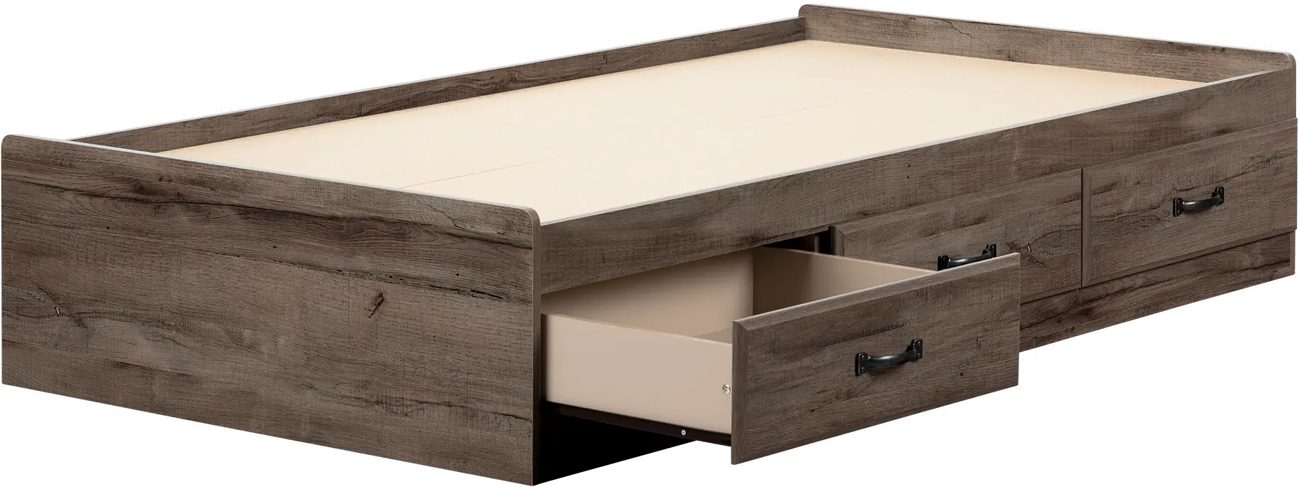 12733 Asten Contemporary Fall Oak Twin Storage Platform Bed - South Shore-4