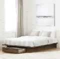 12747 Lensky Modern Natural Walnut Queen Platform Bed - South Shore