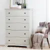 12755 Lilak Cottage Winter Oak White Chest of Drawers - South Shore