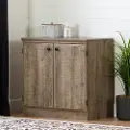 12950 Morgan Weathered Oak Small 2-Door Storage Cabinet
