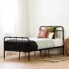 12772 Hankel Industrial Black Twin Metal Bed - South Shore