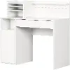 12438 Crea White Craft Table with Hutch