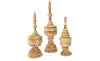 DF2464-S/3-SML 14 Inch Carved Mango Wood Finial
