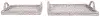 DF3146-S/2-MED 14  White Rattan Tray with Handles