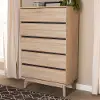 148-8255-RCW Mid-Century Light Oak Chest of Drawers - Josephina