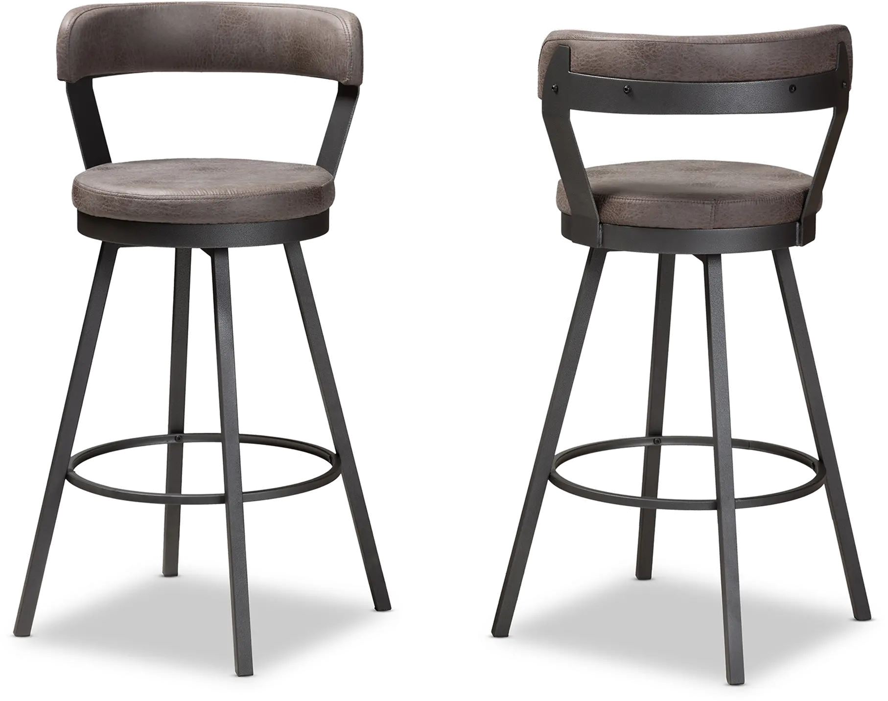 149-8968-RCW Delbert Gray Swivel Bar Stools - Set of 2-5