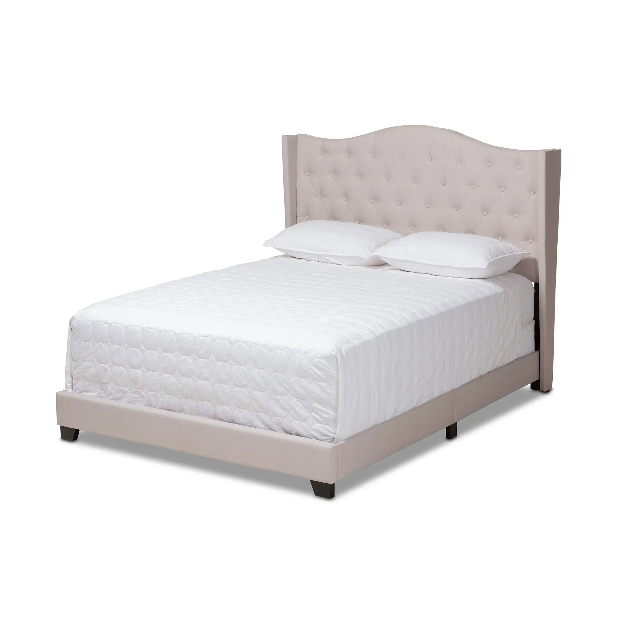 149-8936-RCW Contemporary Beige Upholstered Queen Bed - Natasha-3