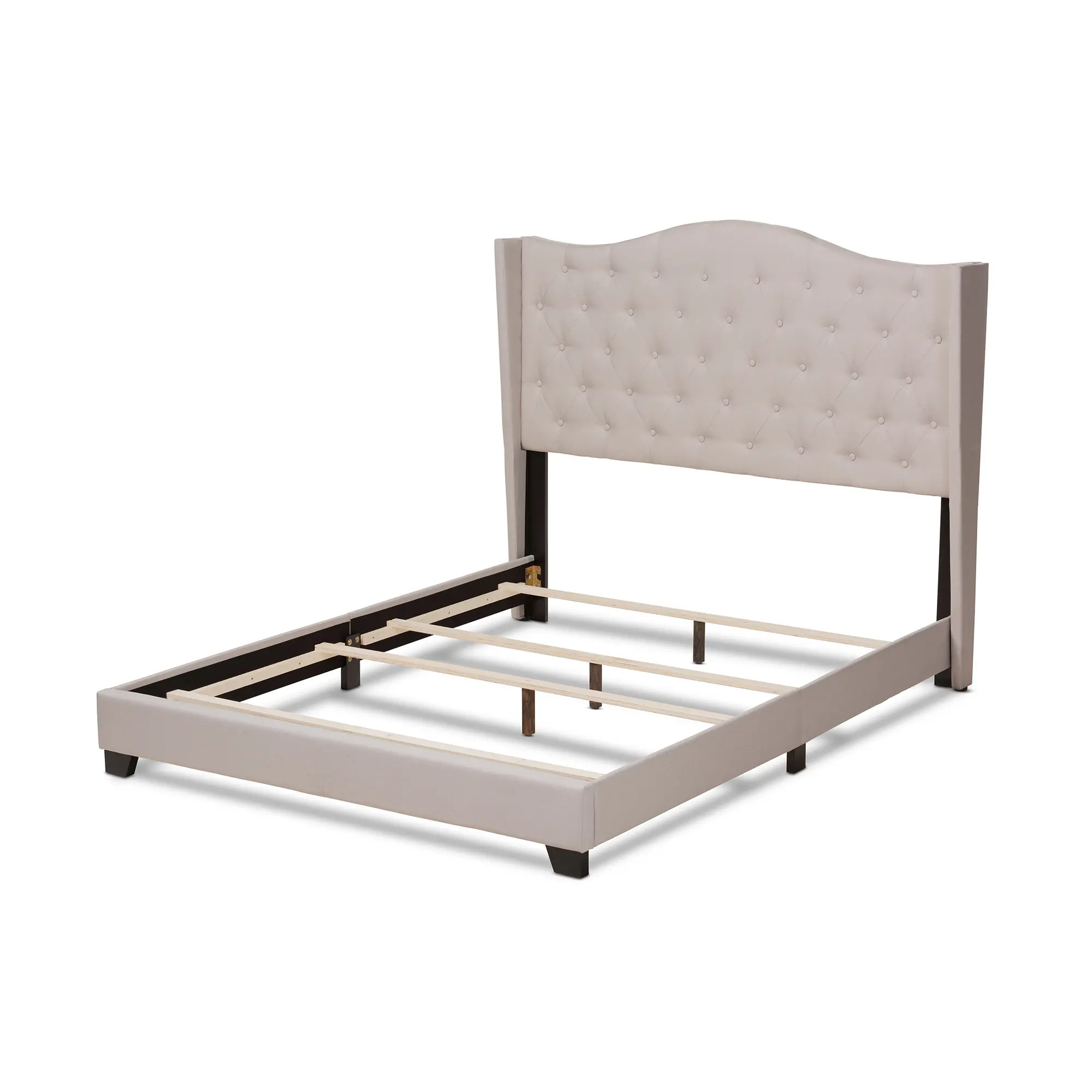 149-8936-RCW Contemporary Beige Upholstered Queen Bed - Natasha-5