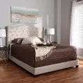 149-8976-RCW Contemporary Beige Upholstered King Bed - Natasha
