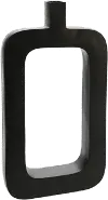 22 Inch Black Metal Cut Out Vase