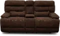 Rock Quarry Brown Power Reclining Loveseat with Console