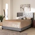 149-8938-RCW Contemporary Light Gray Upholstered Full Bed - Westley